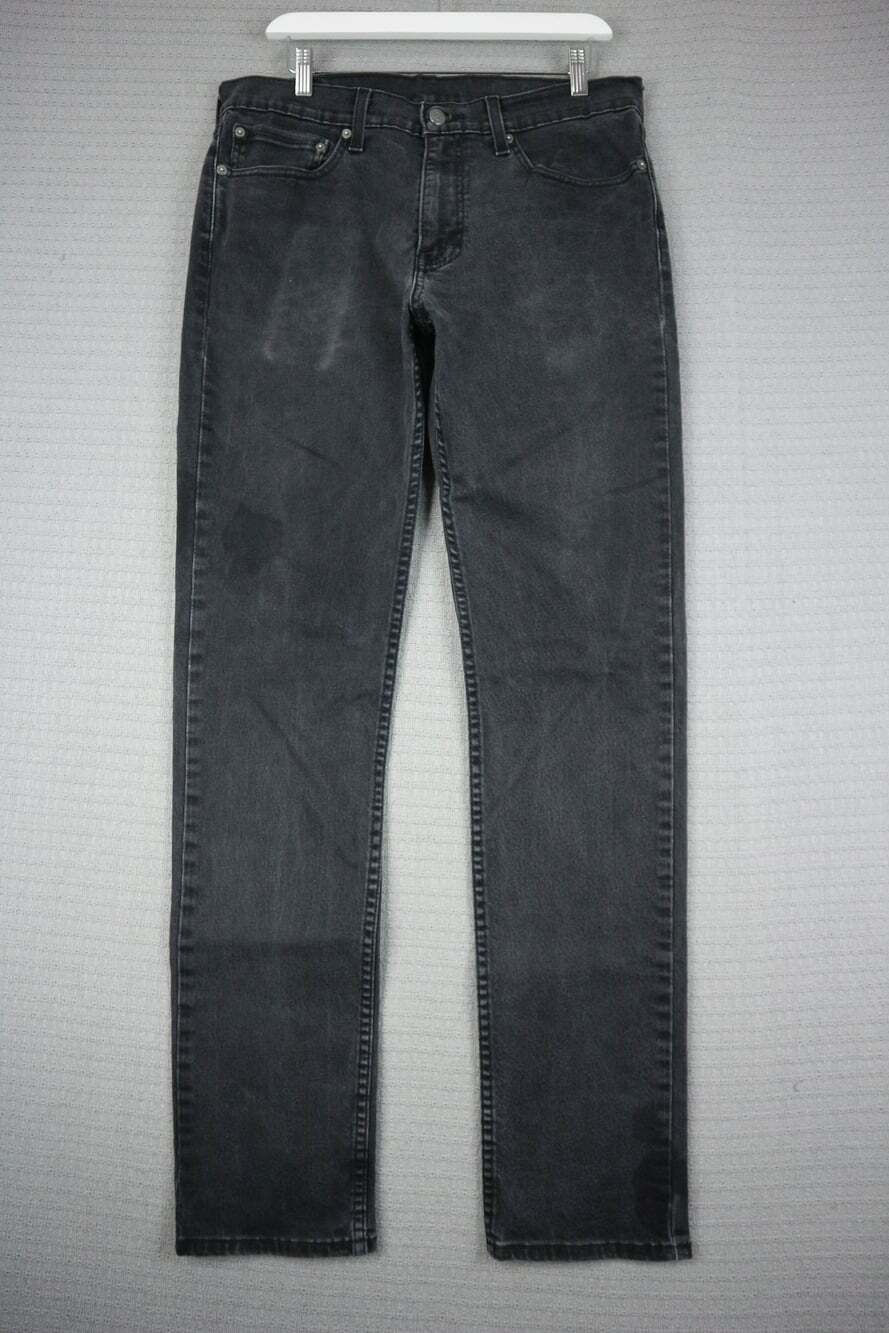 Levi's Faded Black 511 Skinny Slim Fit Mens 34x34 Denim Jeans